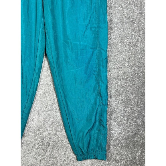 Vintage‎ Reebok Pull On Ankle Zip Jogger Track Pants Size Large Teal Pockets - Picture 6 of 16
